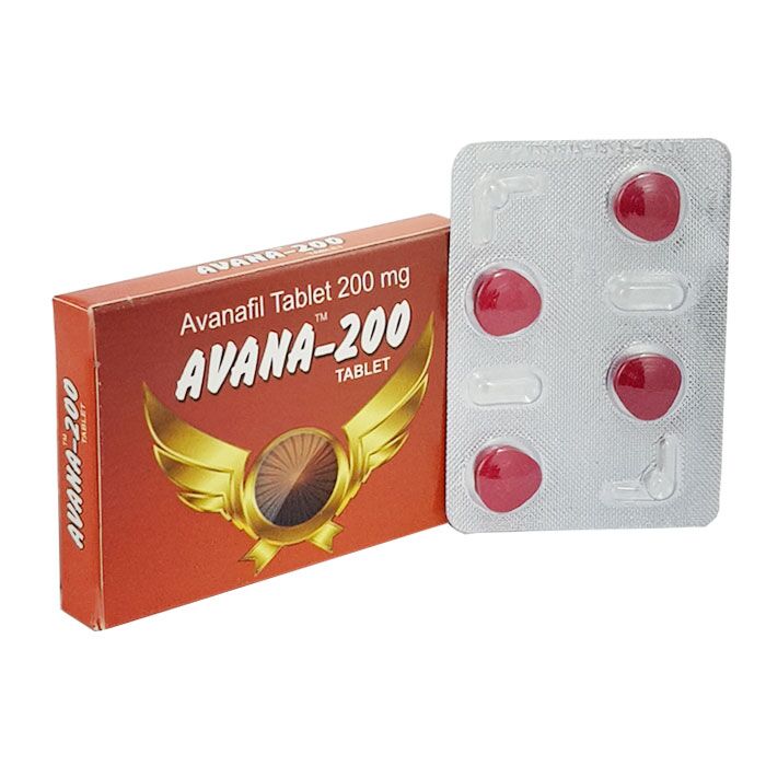 Avana 200 mg Avanafil tablets pack